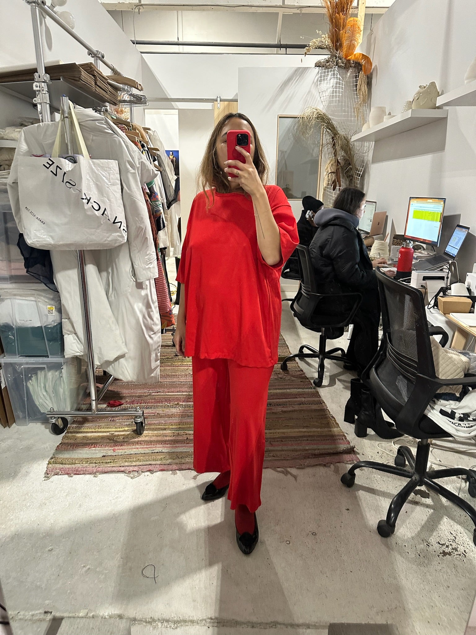 Liza Pant in Red