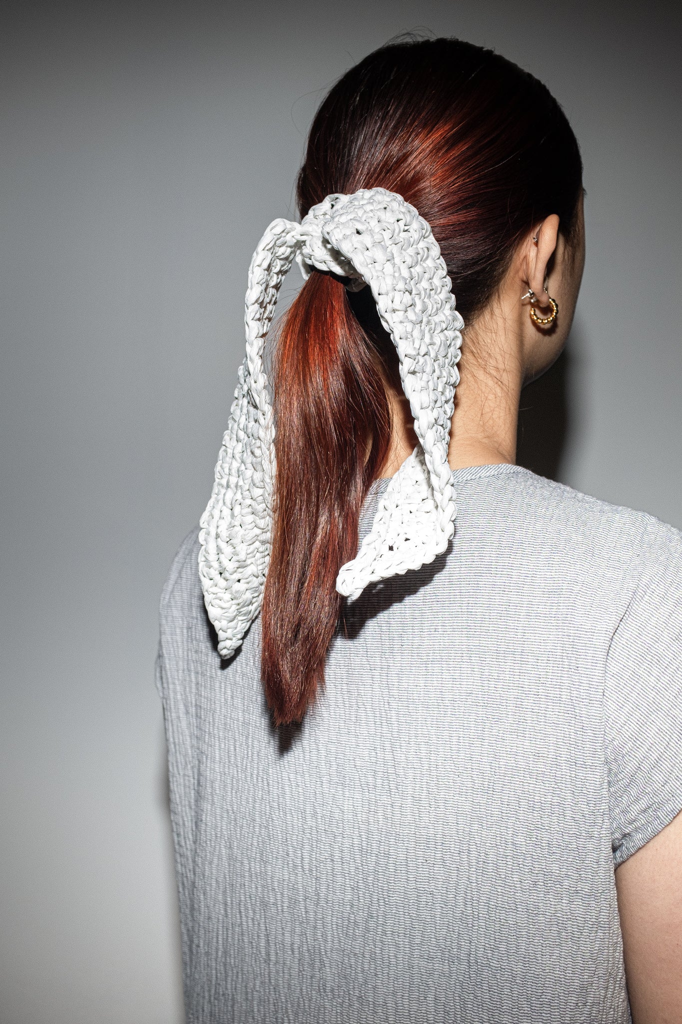 Hand Crochet Raffia Hair Ribbon