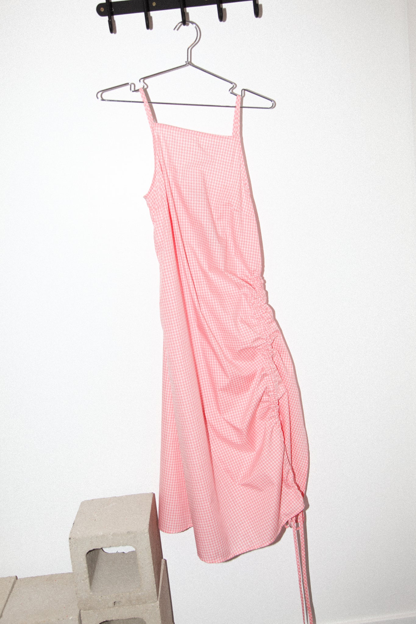 Matilda Dress in Pink + White Gingham