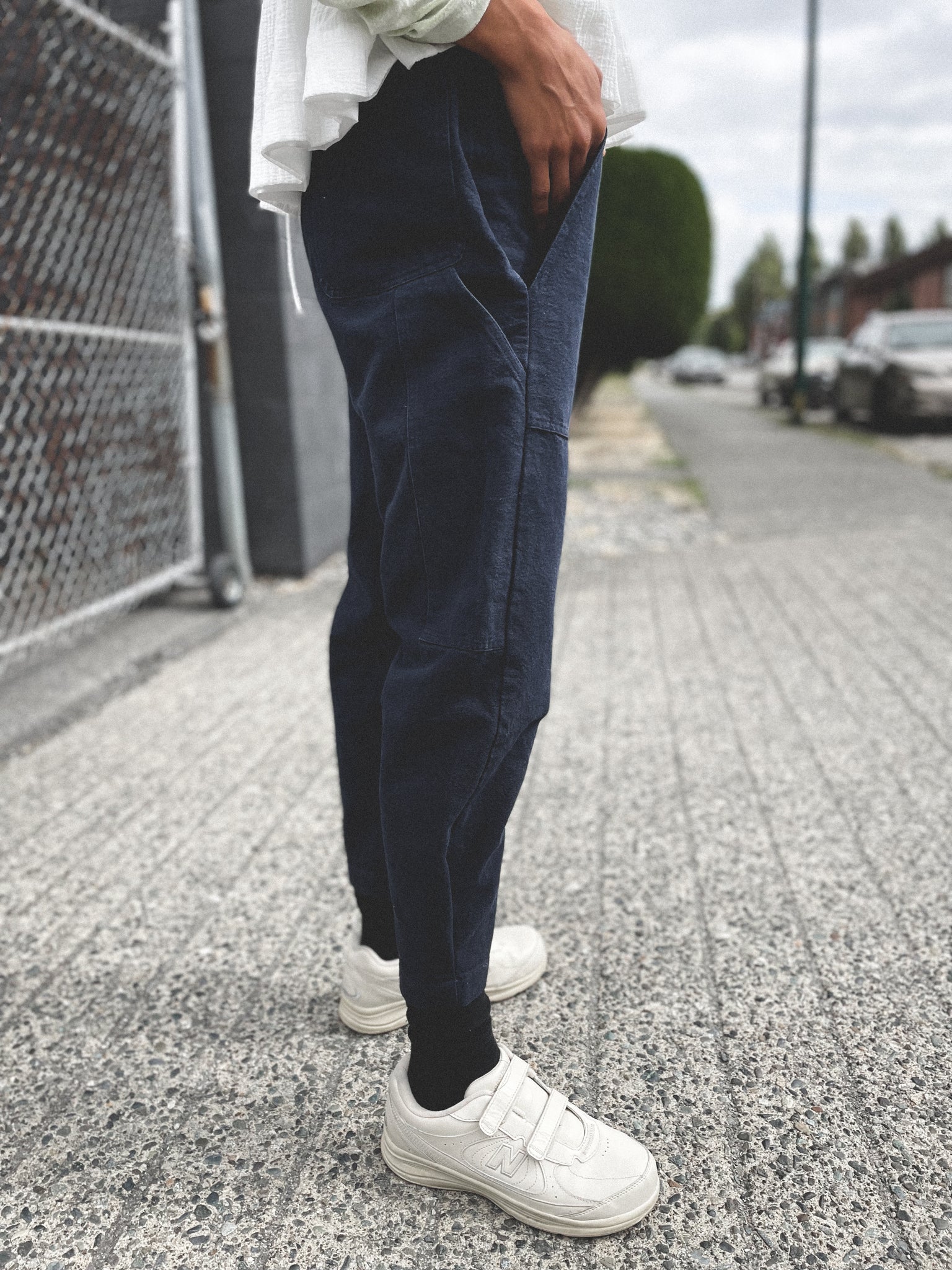 Sunny Canvas Pants in Navy