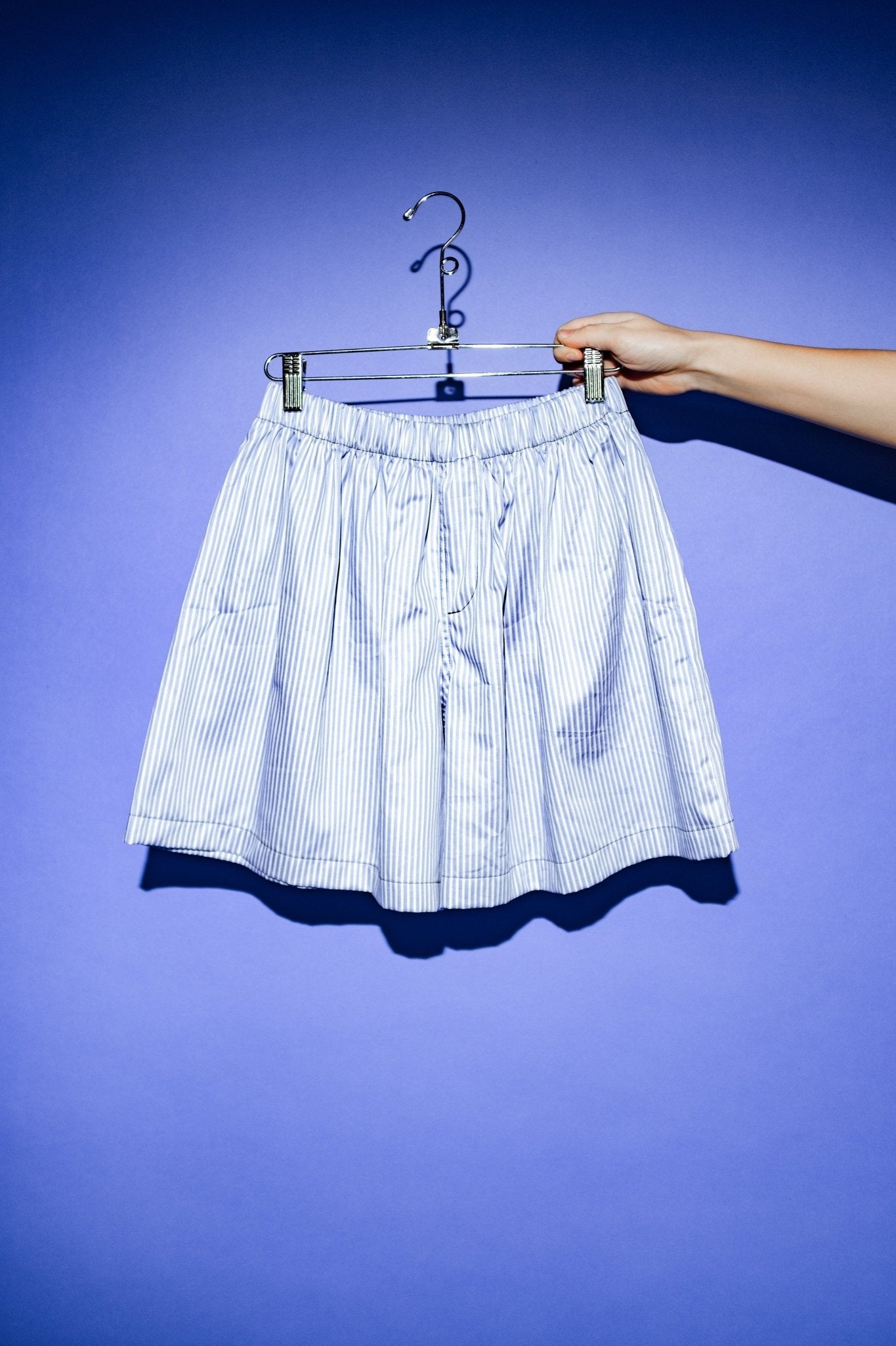 Christine Boxer Shorts in Blue + White Stripe - et Tigre