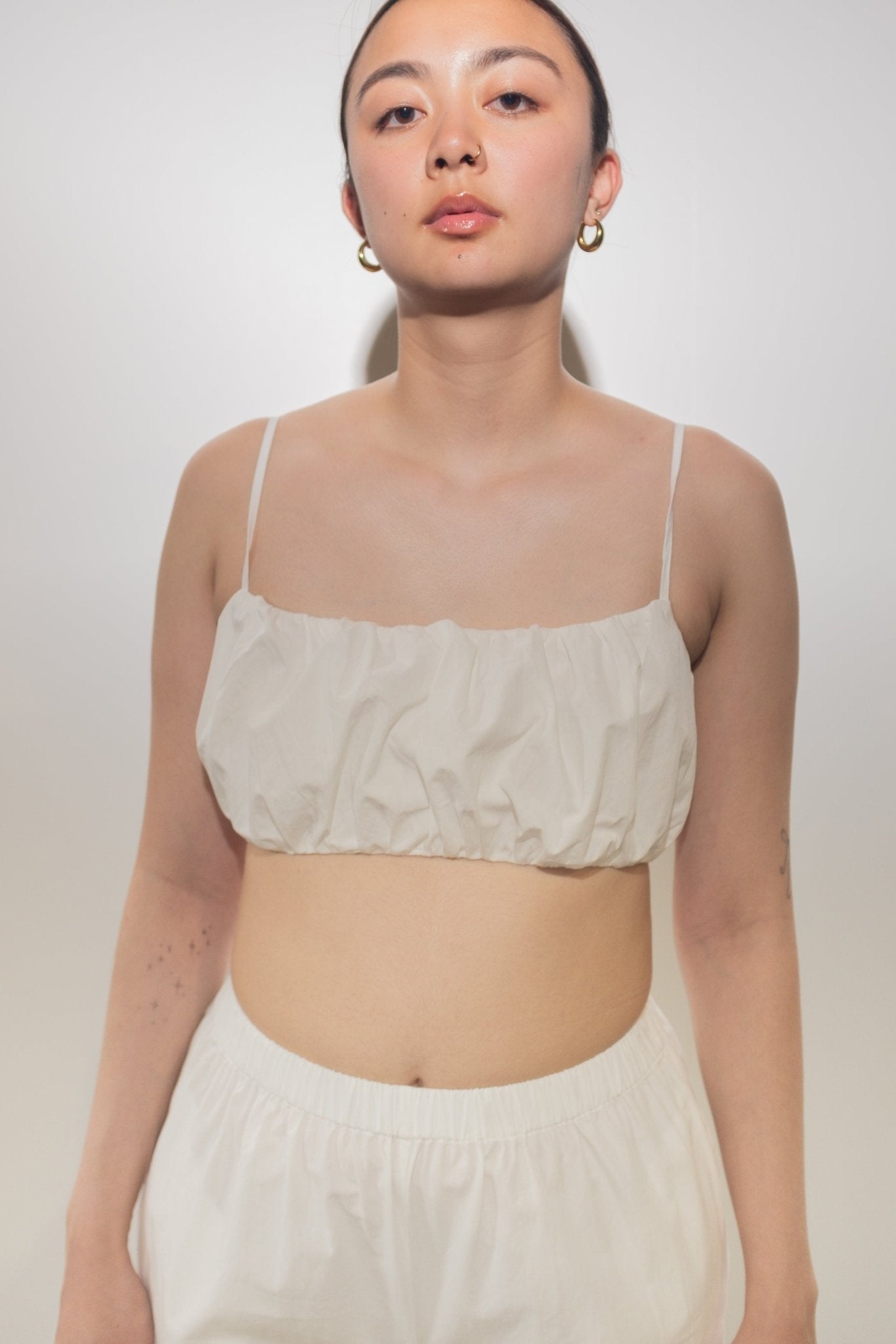 Francis Crop Top in White - et Tigre