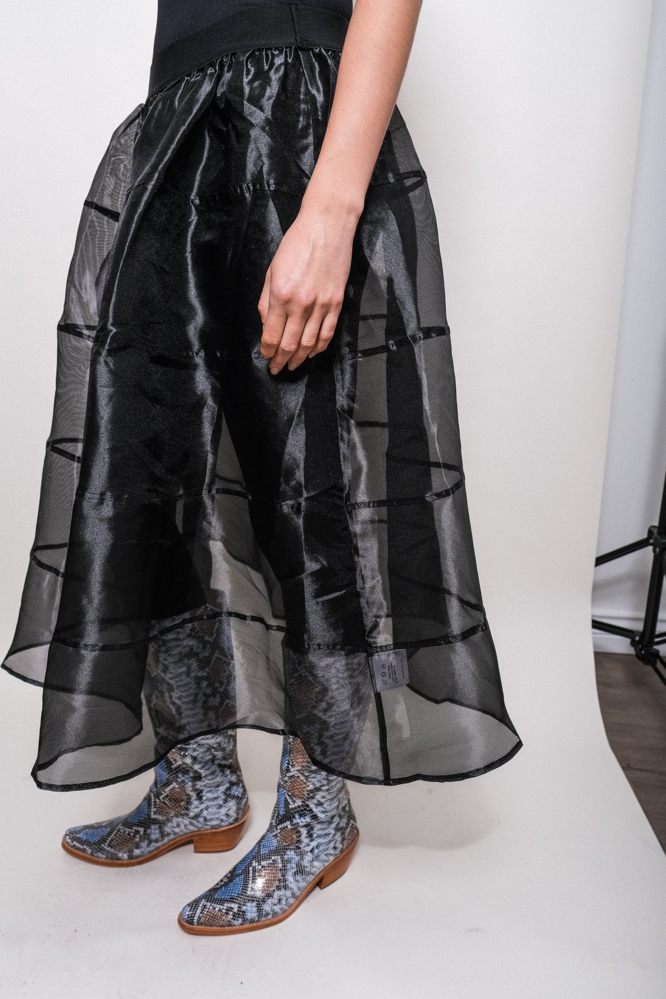 Jackie Boot Tall in Snake Leather Caramel & Cream - et Tigre