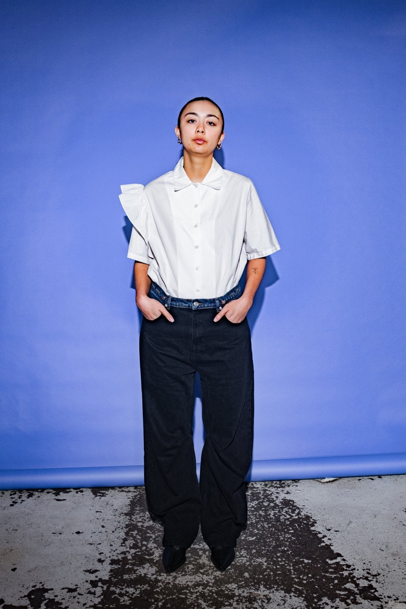 Ollie Denim in Black + Dark Wash - et Tigre