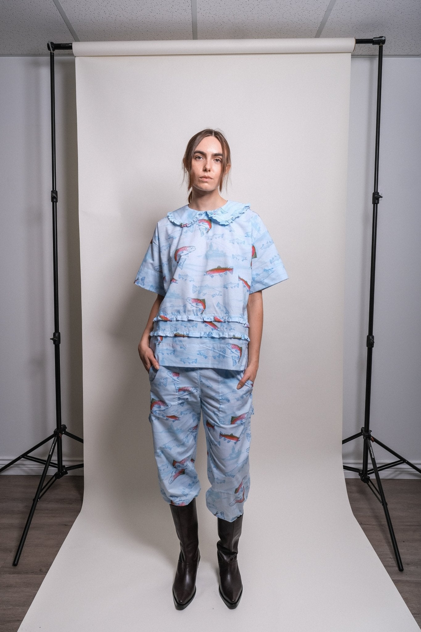 Savella Top in Fish Print - et Tigre