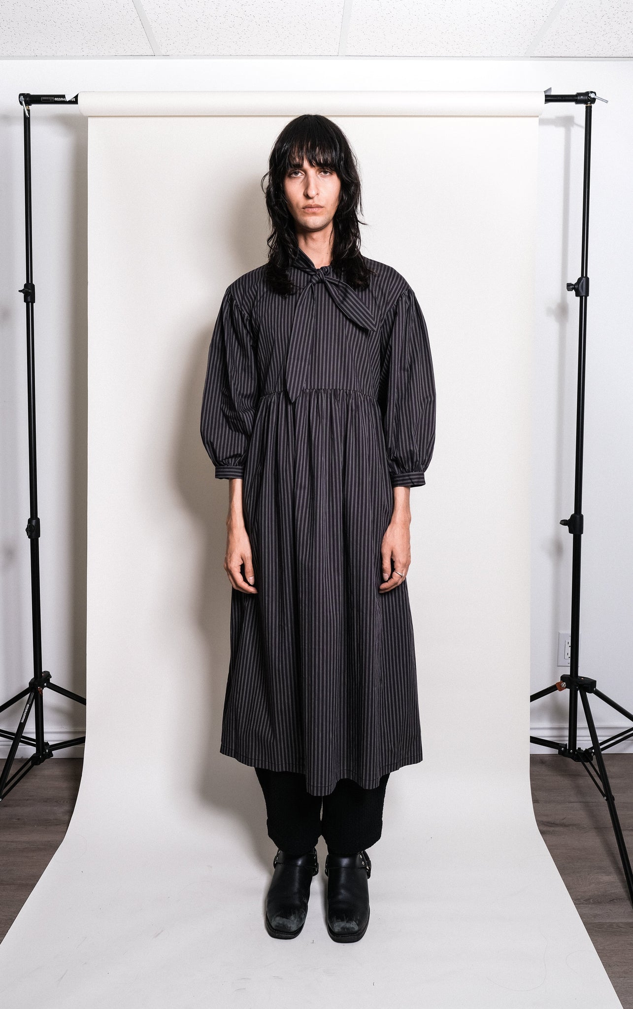 Therise Dress in Black Stripe - et Tigre
