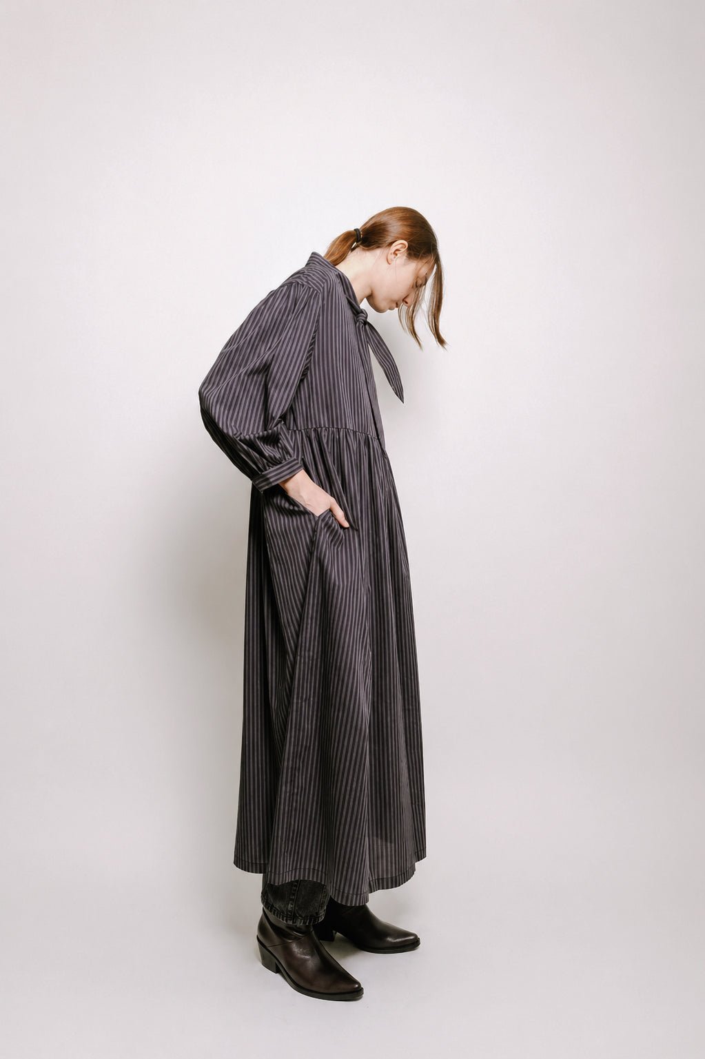 TIGER ET TIGER ティグレ エ ティグレ ギャザー ブラウス Oversized Plisse Shirt Dress in Green Tiger Tales Print -Lala