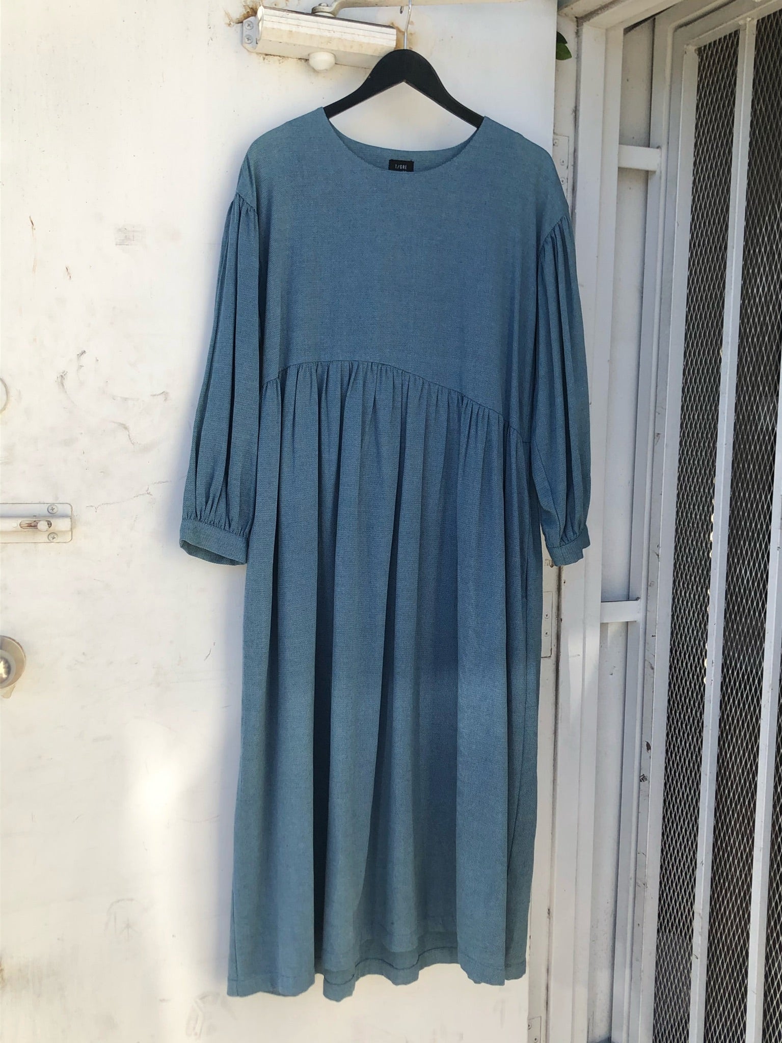 Jayme Dress in Denim Poplin - Size XS/S