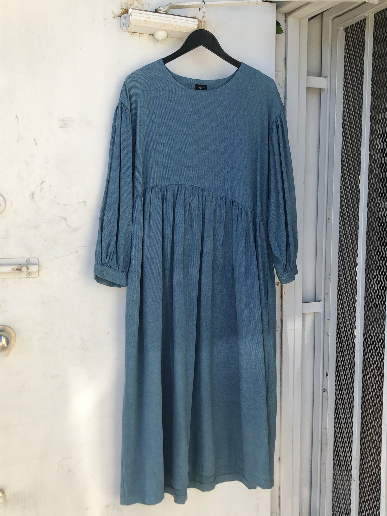 Jayme Dress in Denim Poplin - Size XS/S