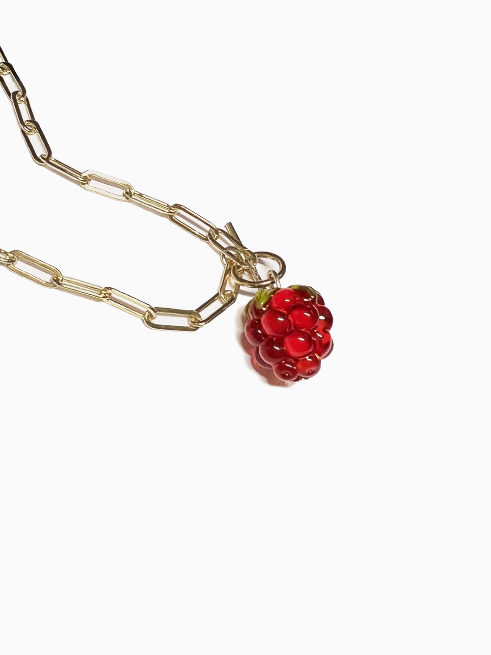 Neve Bracelet with Raspberry Glass Bead