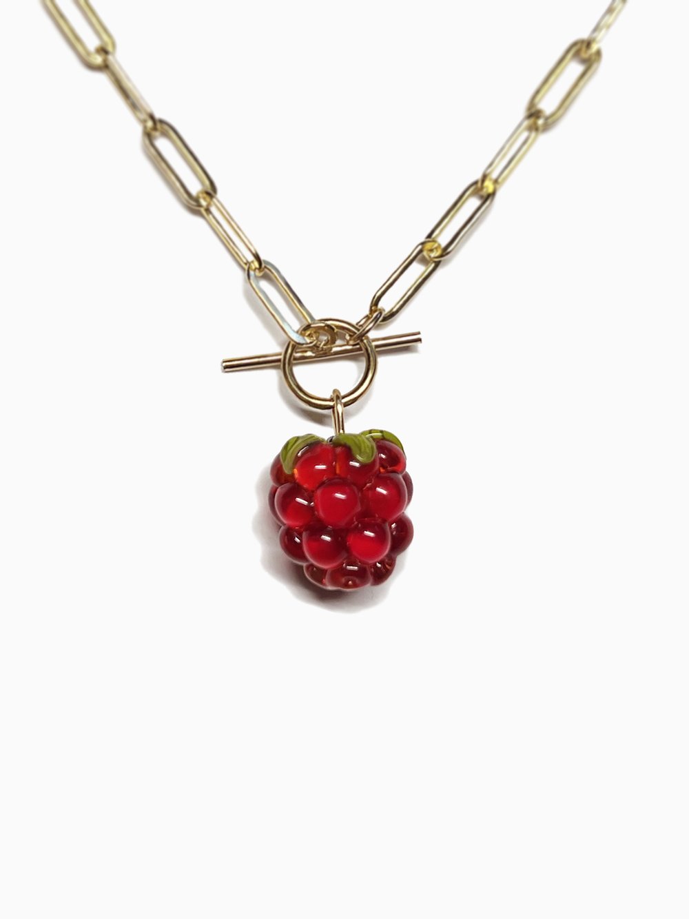 Neve Bracelet with Raspberry Glass Bead